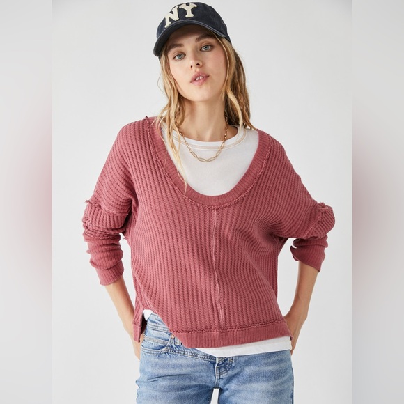 Free People Tops - Free People We the Free New Magic Thermal Cowboy Size Small Rose